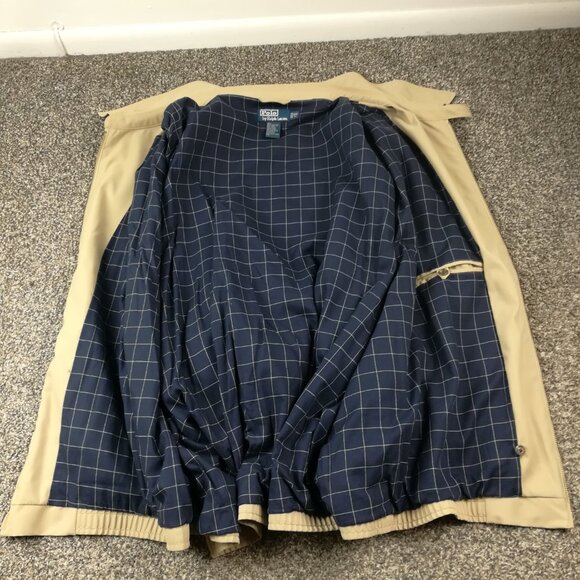 Vintage Polo Ralph Lauren Jacket Harrington Full Zip Beige Mens 6XB - Picture 5 of 10